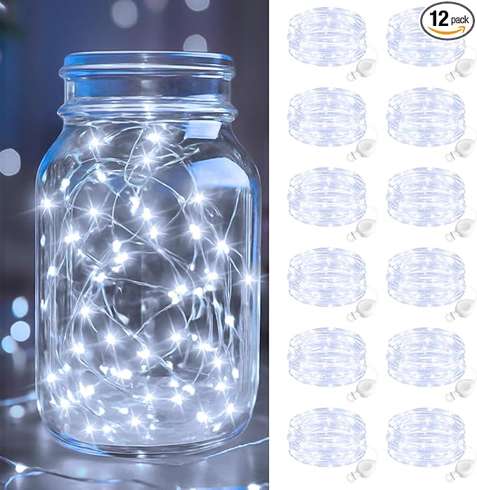 btfarm 12 Pack Fairy Lights Battery Operated, 7FT 20 LED Mini String Lights by btfarmdecorativelighting