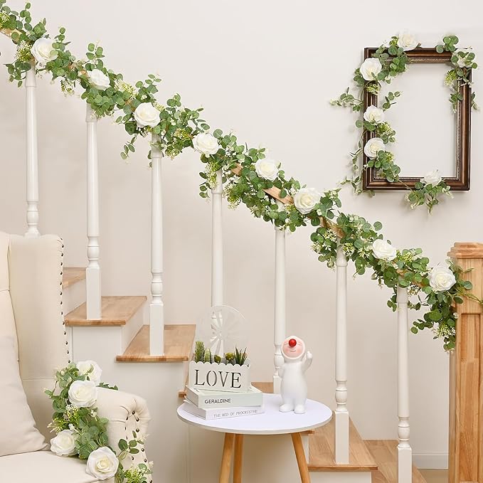 Dolicer 4Pcs 26Ft Artificial Eucalyptus Garlands - Image 9