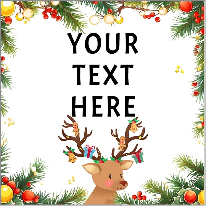 100-1000pcs Custom Stickers Merry Christmas Stickers Personalized Labels by Unknown