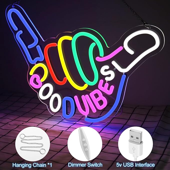 Good Vibes Only Neon Sign for Wall Decor, Niubility Good Vibes Neon Sign - Image 4