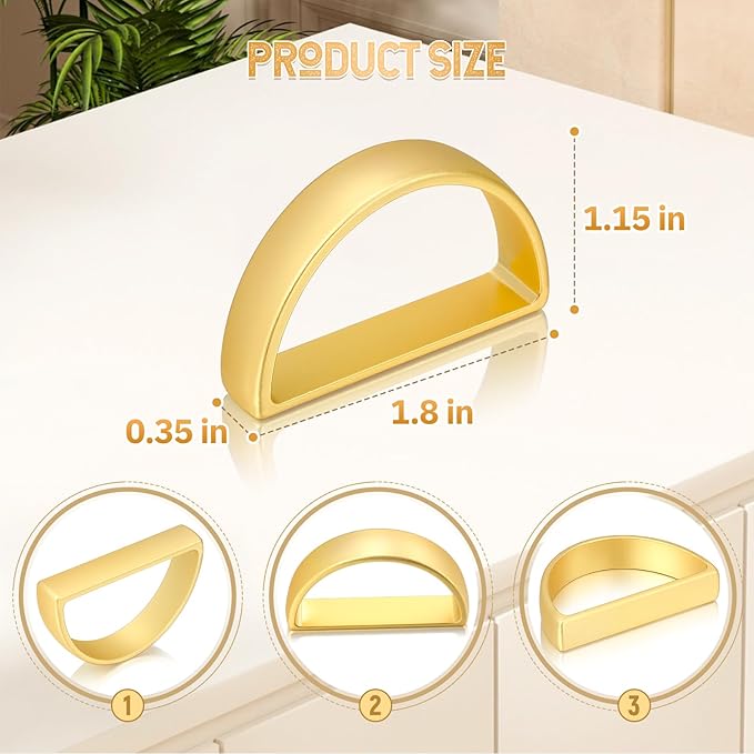 KPOSIYA Napkin Rings Set of 12, Metal Gold Napkin Rings Bulk - Image 3