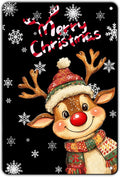 Christmas Reindeer Metal Tin Sign by GJXFTPTTBD