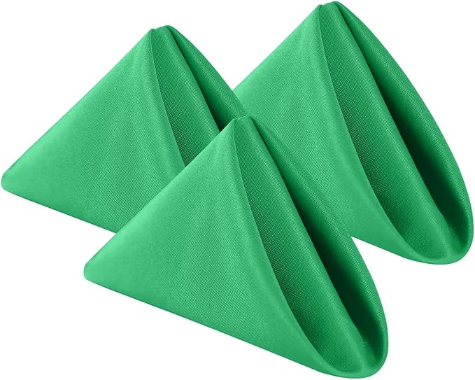 Cloth Napkins 17x17 inch Washable Polyester Dinner Napkins Soft Table Napkins by Cupuamon