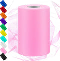 Swpeet 6 Inch by 100 Yards Pink Tulle Fabric Roll, Fabric Spool Tulle Ribbon by Swpeet