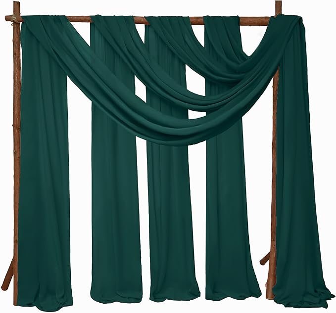 8 Panels Wedding Arch Draping Fabric 28" x20Ft Wedding Arch Drapes Chiffon by SATULGAU