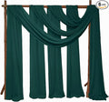 6 Panels Emerald Green Wedding Arch Drapery 28" x20Ft Wedding Arch Draping by SATULGAU