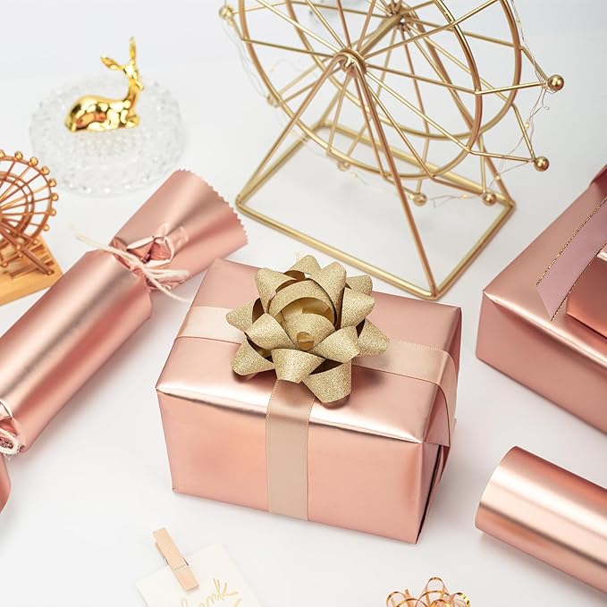 Garbendy Gift Wrapping Paper Roll-Solid Color Pearly-Lustre Paper, Valentine's - Image 5
