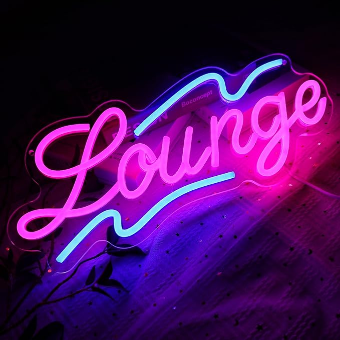 Lounge Neon Sign for Wall Decor, 16.54" x 6.69" Rest Led Signs for Room - Image 4