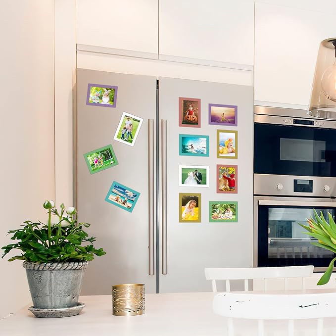 CRUGLA 12 Packs Colorful 4x6 Magnetic Picture Frames - Image 6