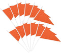 12 Pack Orange Pennant Flags Small Mini Hand Held Solid Color Pennant On Sticks by tibijoy