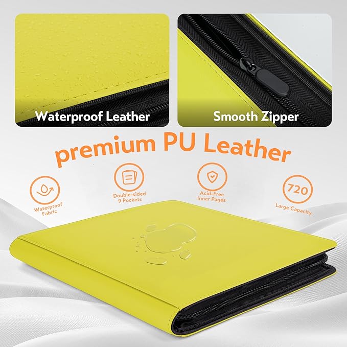 SMYV 12 Pocket Trading Card Binder, Premium PU Cover Card Binder - Image 4