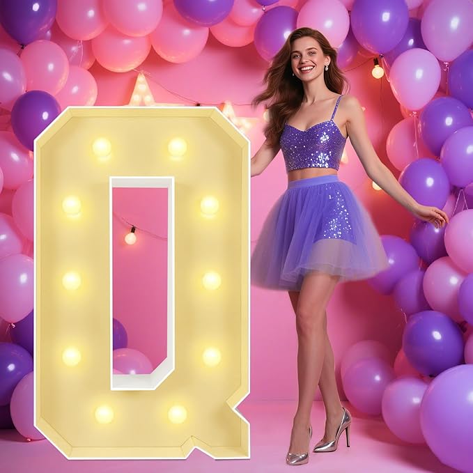 Marquee Light Up Letters: 4FT Large Decorative Signs by Unknown