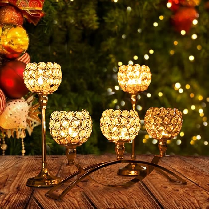 VINCIGANT Candle Stick Holder Decor Gold Candle Holders - Image 2