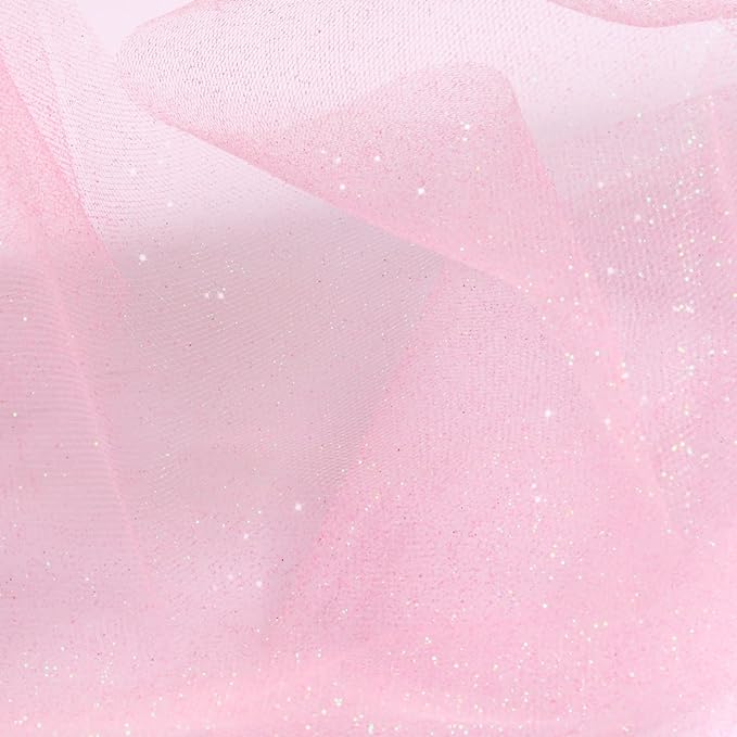 ICOSHOW Sparkling Tulle Rolls, 15” by 30 Yards Glitter Tulle Spool Ribbon Fabric - Image 3