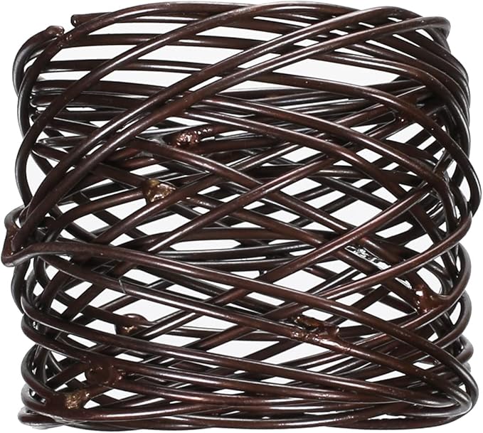 Twisted Wire Mesh Napkin Rings Holders Set of 12 - Image 9