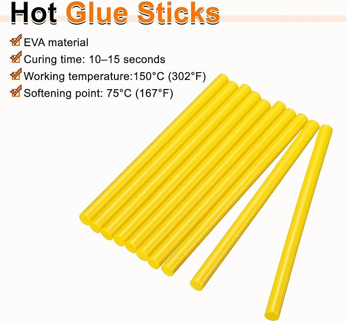 HARFINGTON 10pcs Hot Glue Sticks 0.43" Dia x 3.94" Long EVA Mini Hot Melt - Image 4