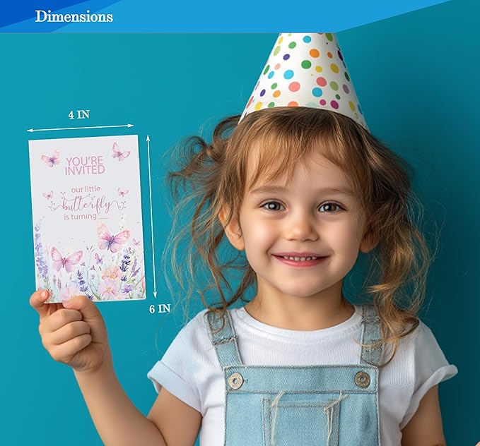 Butterfly First Birthday Invitations - Image 5