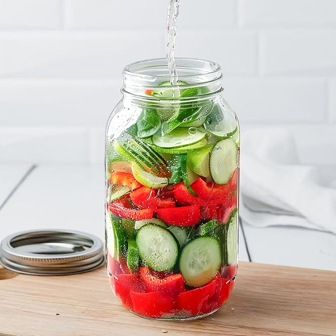 ComSaf Large Mason Jars 64oz Half Gallon 3 Pack, Wide Mouth Mason Jars - Image 8
