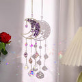 TUOKING Amethyst Crystal Moon Suncatchers by TUOKING