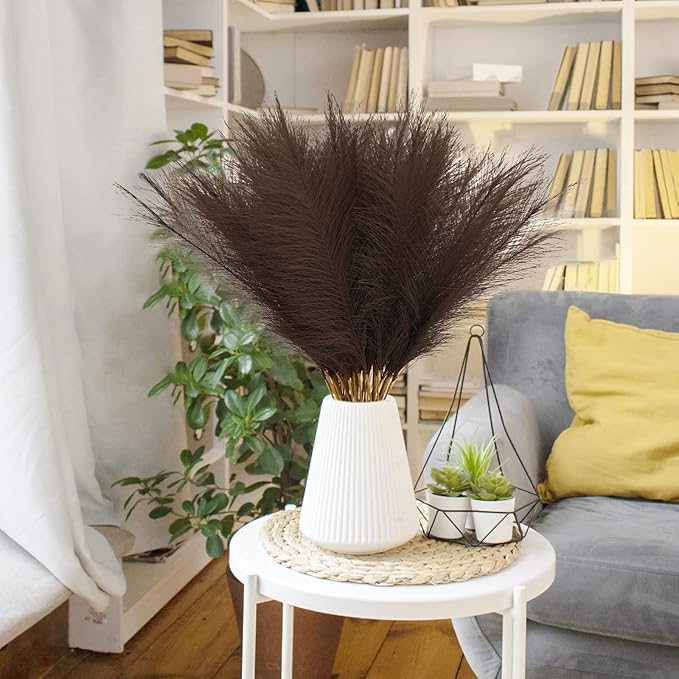 50pcs Faux Pampas Grass Decor, 21.6" Short Artificial Pompous Grass Floral Fake - Image 4