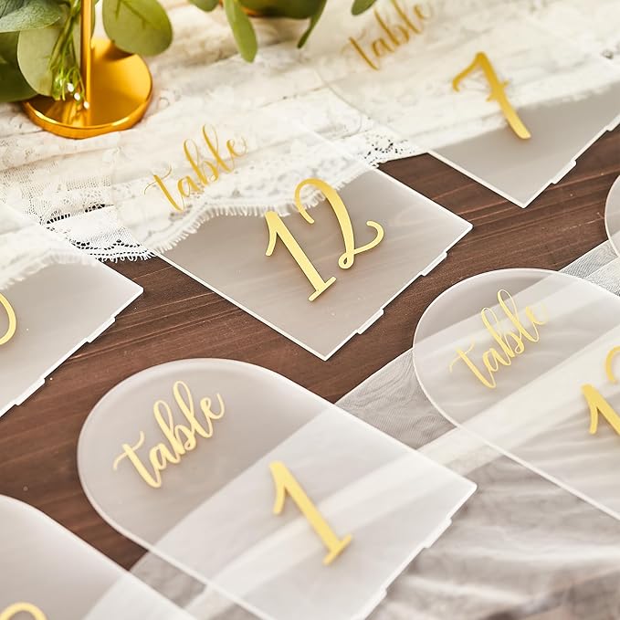 SHINVALE Arch Acrylic Wedding Table Numbers 1-15 - Image 6