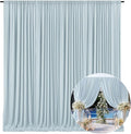 10 x 10 Feet Blueish Gray Backdrop Curtain by ZEBMOON
