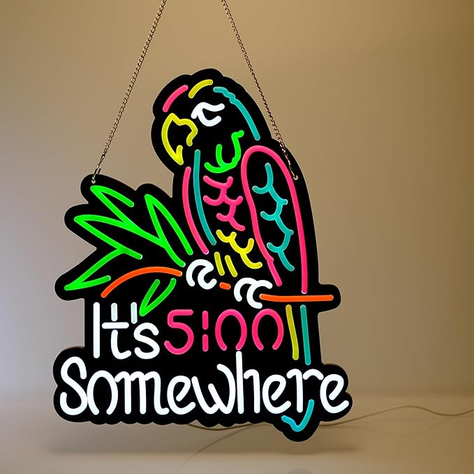 Ultrathin Its 5 00 O'clock Some Where Neon Sign Art Wall Lights - Image 2