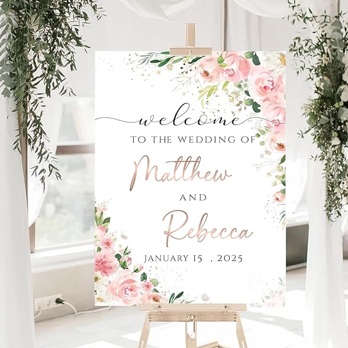 Welcome To Our Wedding Sign, Wedding Decorative Signage, Wedding Memorial Table - Image 2
