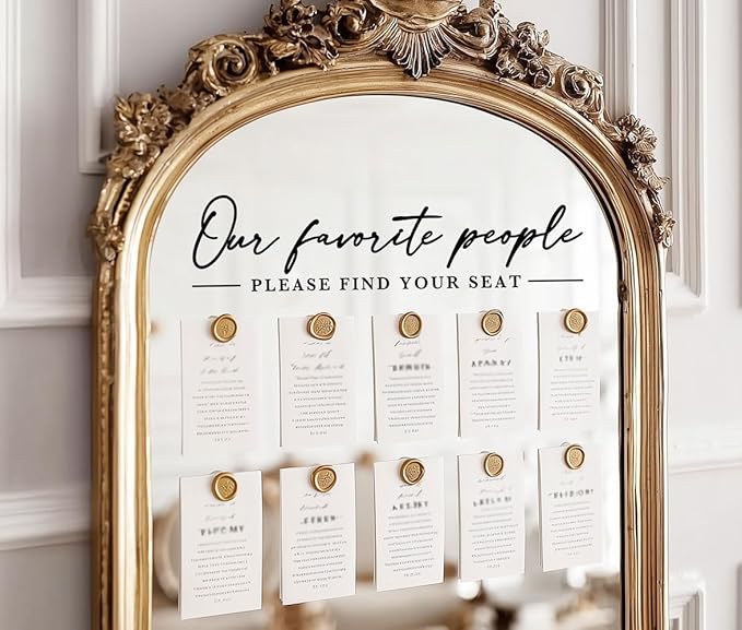 Our Favorite People Decal for Calligraphy Wedding Seating Chart Sign for Vinyl - Image 6