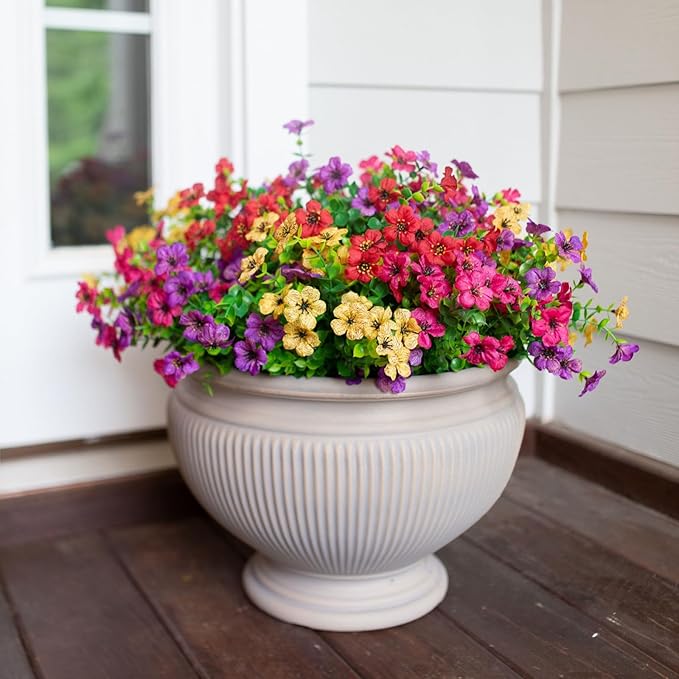 HyeFlora Artificial Flowers for Outdoor Indoor Garden Home Decoration, Faux - Image 5