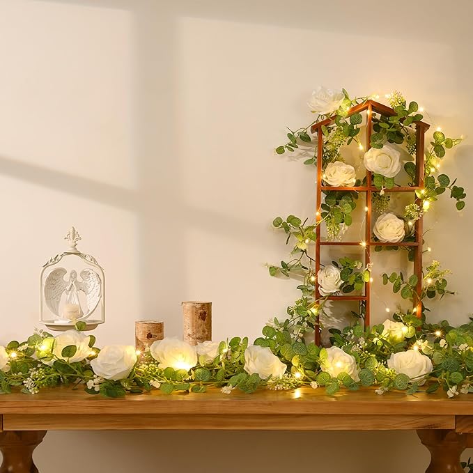 Dolicer 2Pcs 13Ft Artificial Eucalyptus Garlands - Image 4