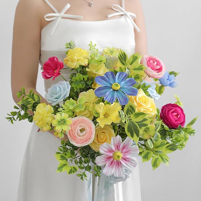 Serra Flora Artificial Flowers Combo Set Faux Flowers Bulk Flower Leaf - Image 2