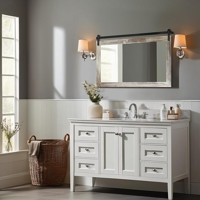 COGOOD Farmhouse Barn Door Mirror - Image 2