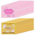 30 Pairs Lip Mask & Eye Mask, 24K Gold Crystal Gel Collagen Eye Patches by EakrooProfessionalMakeup