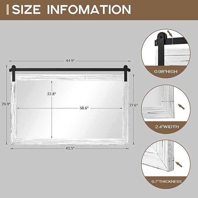 COGOOD Farmhouse Bathroom Mirror - Image 5