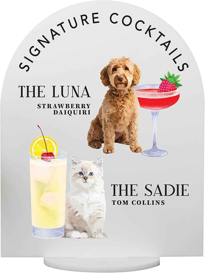 Pet Signature Drink Wedding Signs by Elation+Factory+Co.