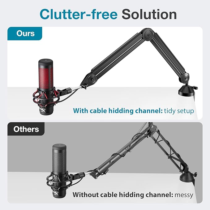 InnoGear Microphone Boom Arm, Mic Stand Desk - Image 3