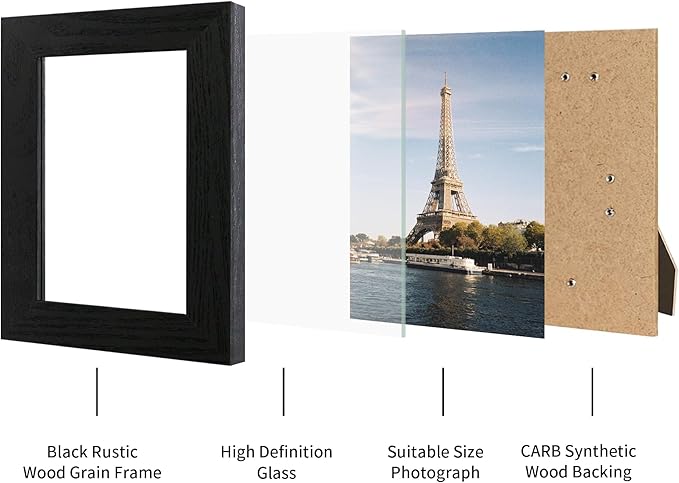 4x6 Picture Frame Set of 4, 4 x 6 Photo Frames - Image 4