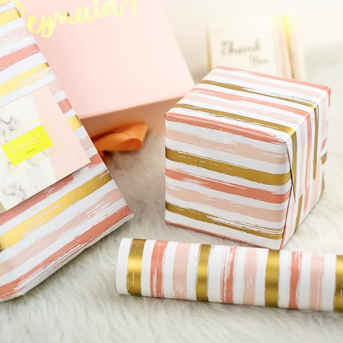 WRAPAHOLIC Reversible Pink Wrapping Paper - Image 6