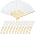 JOHOUSE 12 Pcs White Paper Fans Handheld – 8.3 Inch Foldable Hand Fan, Folding by JOHOUSE