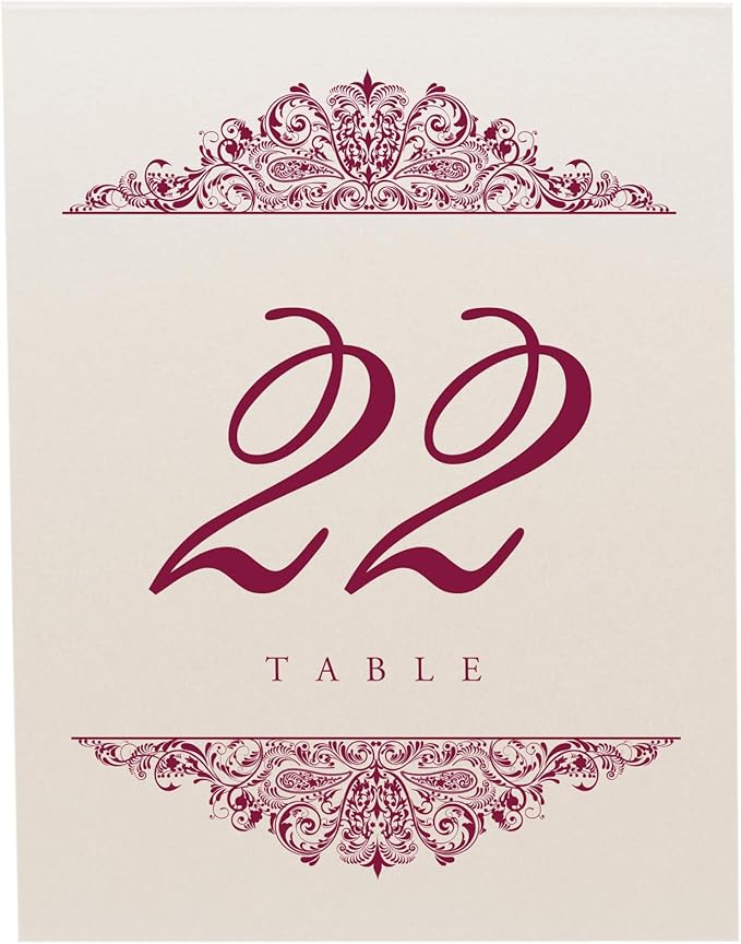 Paisley Wedding Table Numbers, Double Sided, Tent or Use in a Stand - Image 4