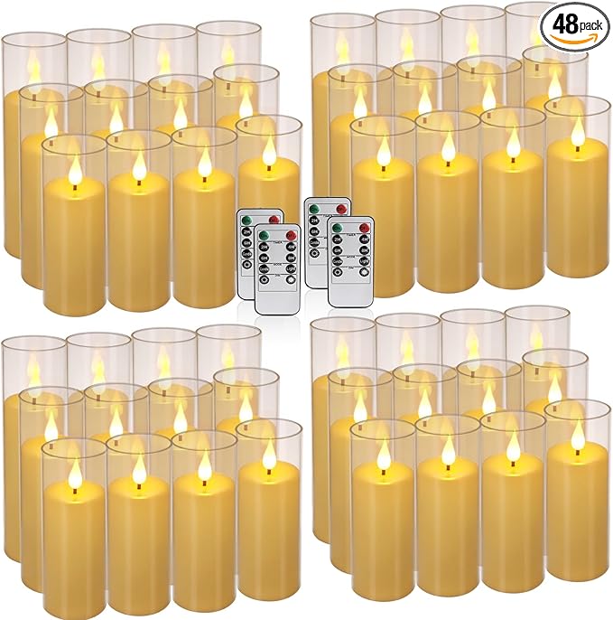Flickering Flameless Candles Battery Operated by YOROXRG