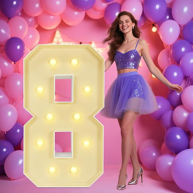 Marquee Light Up Numbers: 4FT Large Decorative Letters Signs by Unknown