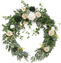 Ling's Moment Summer Green Flower Garland - 6FT Eucalyptus & Rose - Sweetheart by LingsMoment