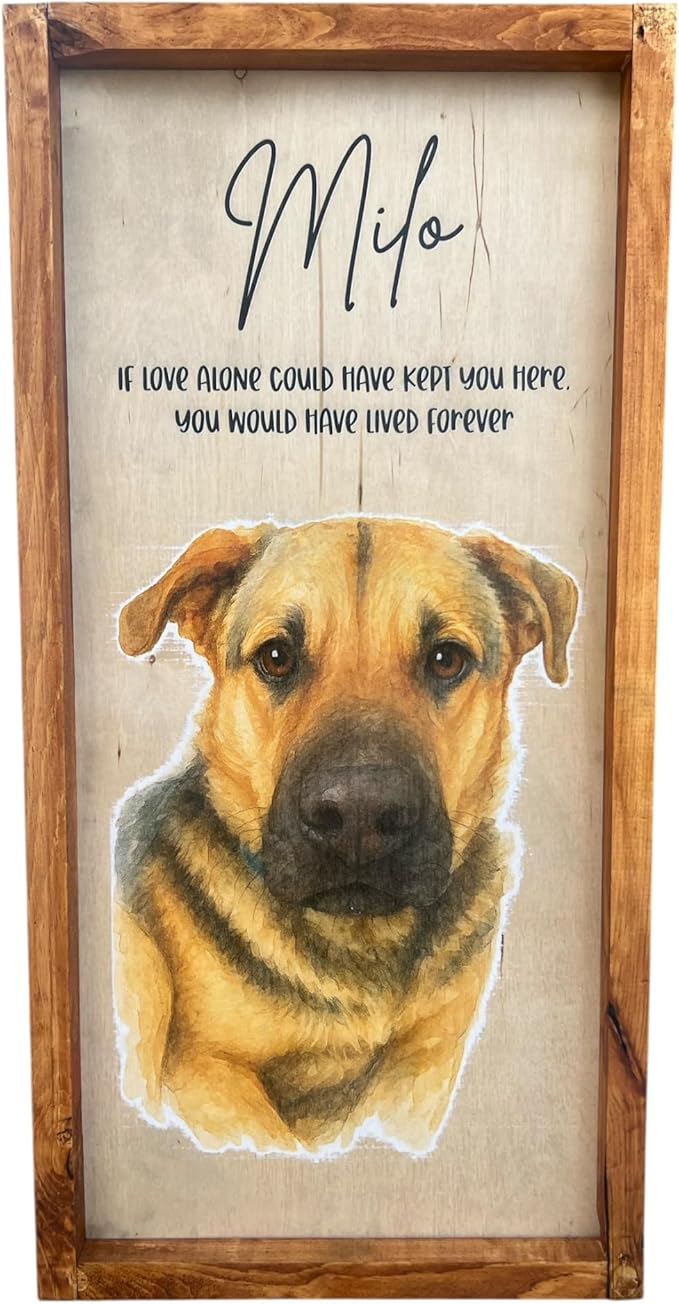 Dog photo Memorial photo Dog picture frame Animal picture frame Pet lost gift by Unknown