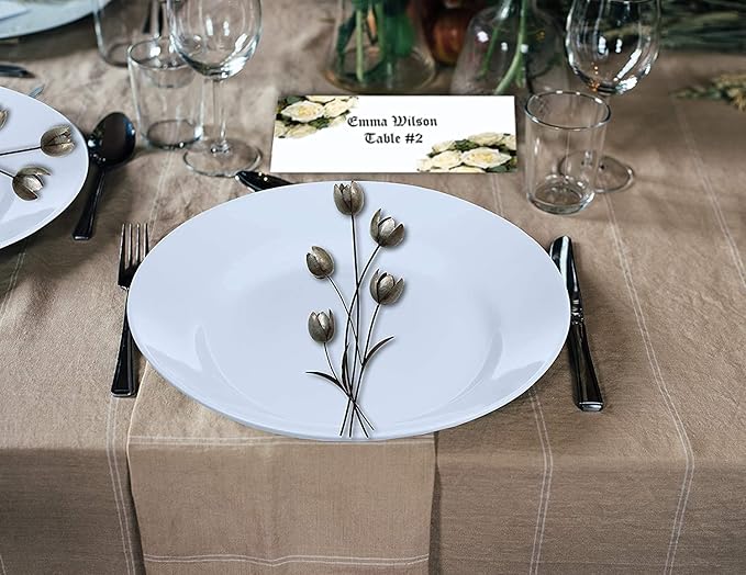 Hamilco Blank Tent Name Place Table Cards 3 1/2" x 11" Folded Card Stock - Image 5