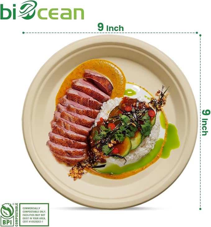 9 Inch Compostable Plates - Image 6