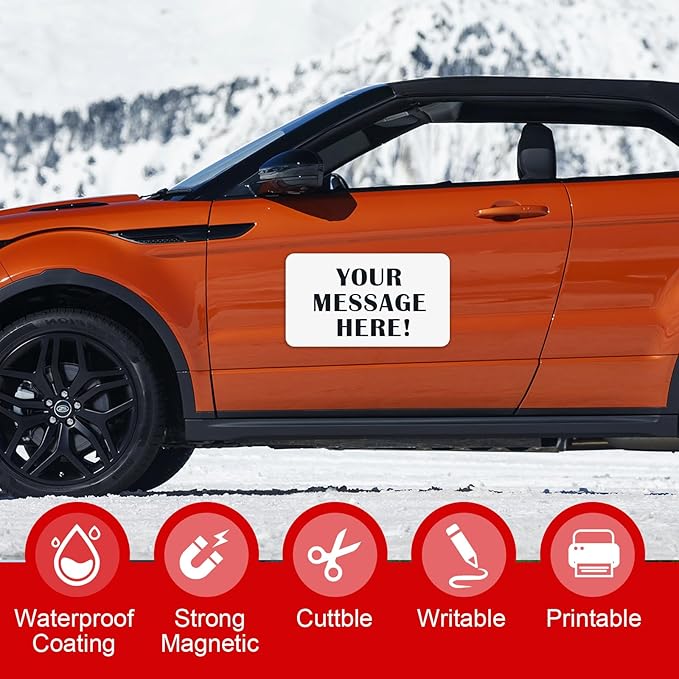 Thaibear Blank Car Magnets, 2 Pack Car Door Magnets Signs - Image 5