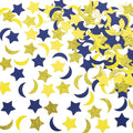 Gold Blue and Yellow Star and Moon Confetti Table Decoration by MOWO