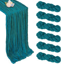 6 Pack Teal Cheesecloth Table Runner 10ft Boho Gauze Fabric Cheese Cloth Table by Pepmily